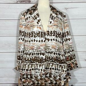Silk Chico's Multi-Color Watercolor Jacket Size Large/12/Chico's 2